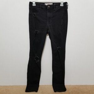 Hollister jeans 5 Short High Rise Super Skinny denim distressed ripped grunge